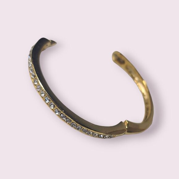 Set of Two 2 Gold Tone CZ Bracelet Necklace Set 16" NWT Made in Korea - Picture 5 of 7